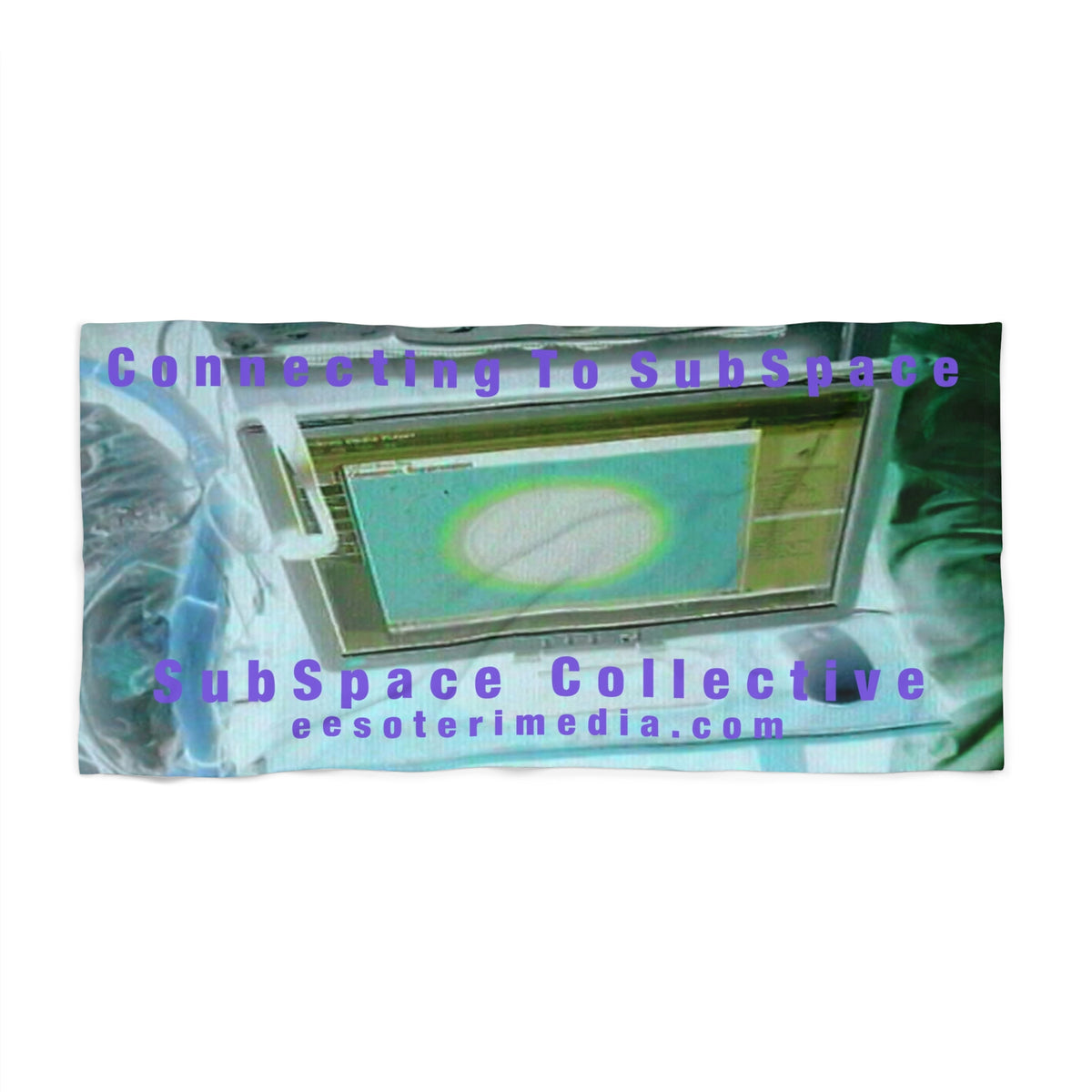 Large 'Connecting to SubSpace' (SubSpace Collective) Retro Abstract TV Design Beach Towel 72"x36" (180cm x 90cm)