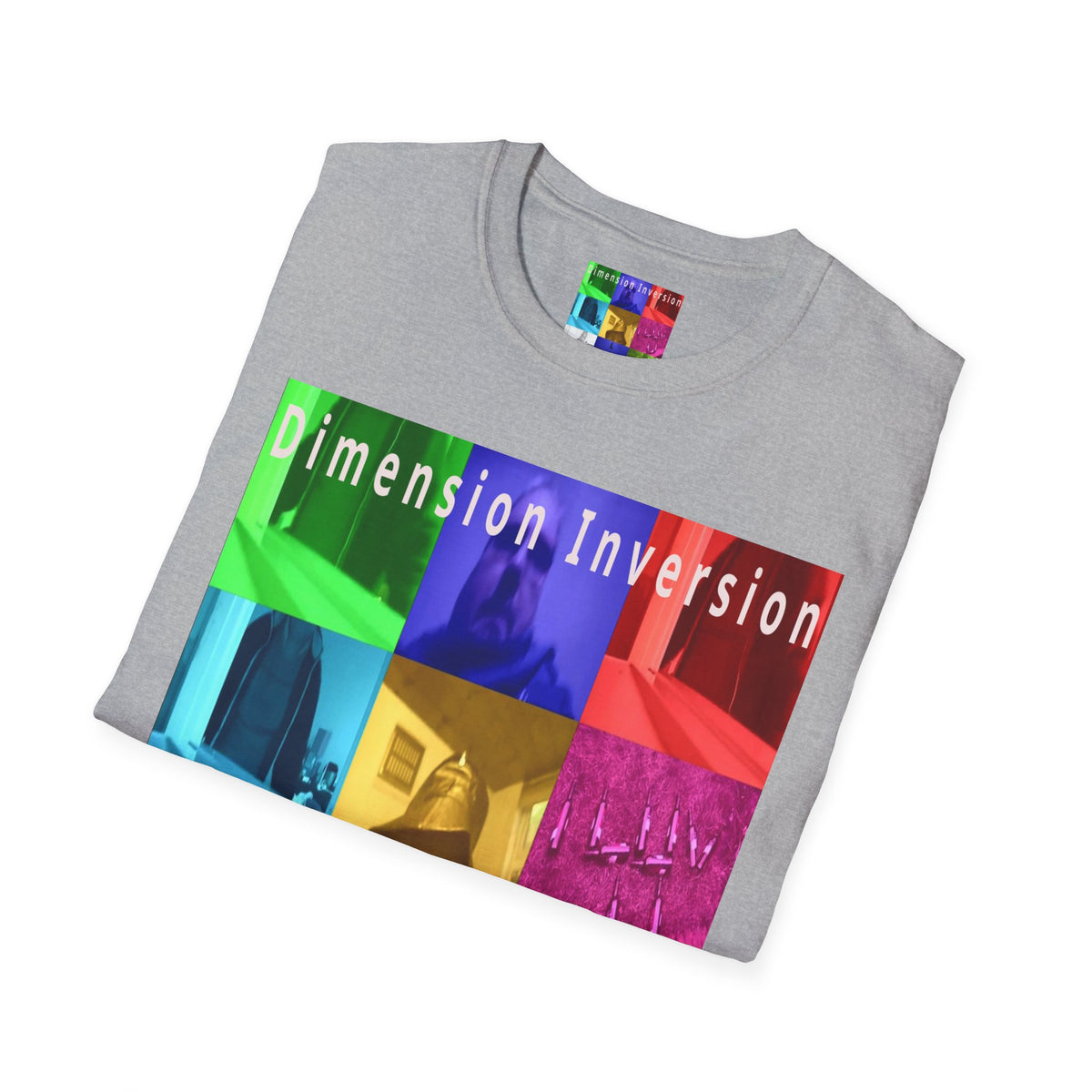 'Dimension Inversion' (Audio Insight) Colorful Surreal Collage Softstyle T-Shirt
