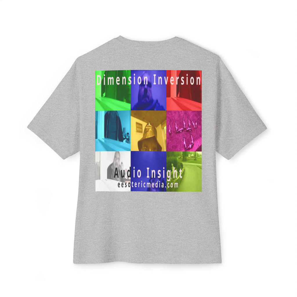 „Dimension Inversion" (Audio Insight) Buntes, surreales Collage-Grafik-T-Shirt in Oversize-Passform