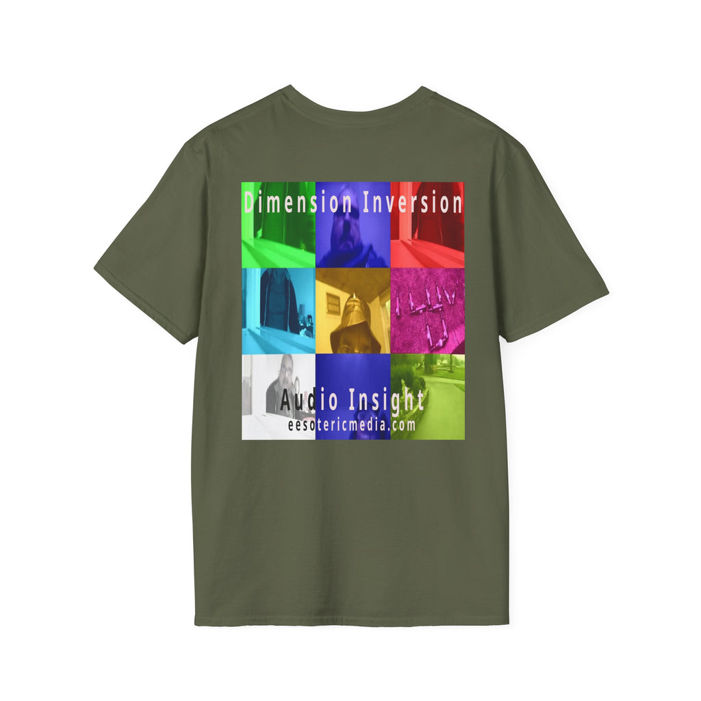 'Dimension Inversion' (Audio Insight) Colorful Surreal Collage Softstyle T-Shirt