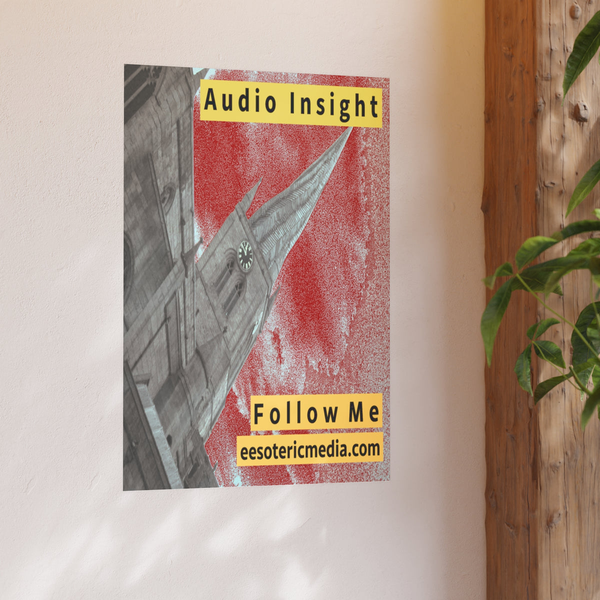 《Follow Me》 (Audio Insight) 风化火箭造型尖塔设计艺术画，60 × 90 厘米