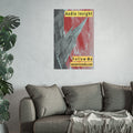 'Follow Me' (Audio Insight) पुरानेपन वाला रॉकेट-आकार का शिखर डिज़ाइन कला प्रिंट 24"x36" (60cm x 90cm)