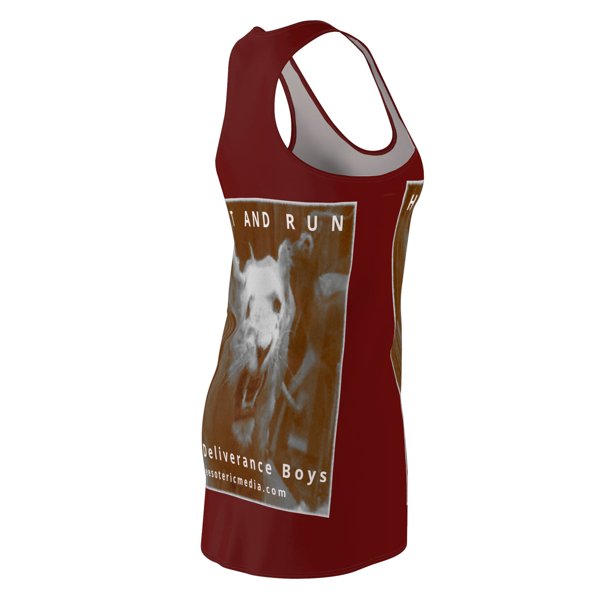 „Hit and Run“ (The Deliverance Boys) White Lion Graphic-Racerback-Kleid