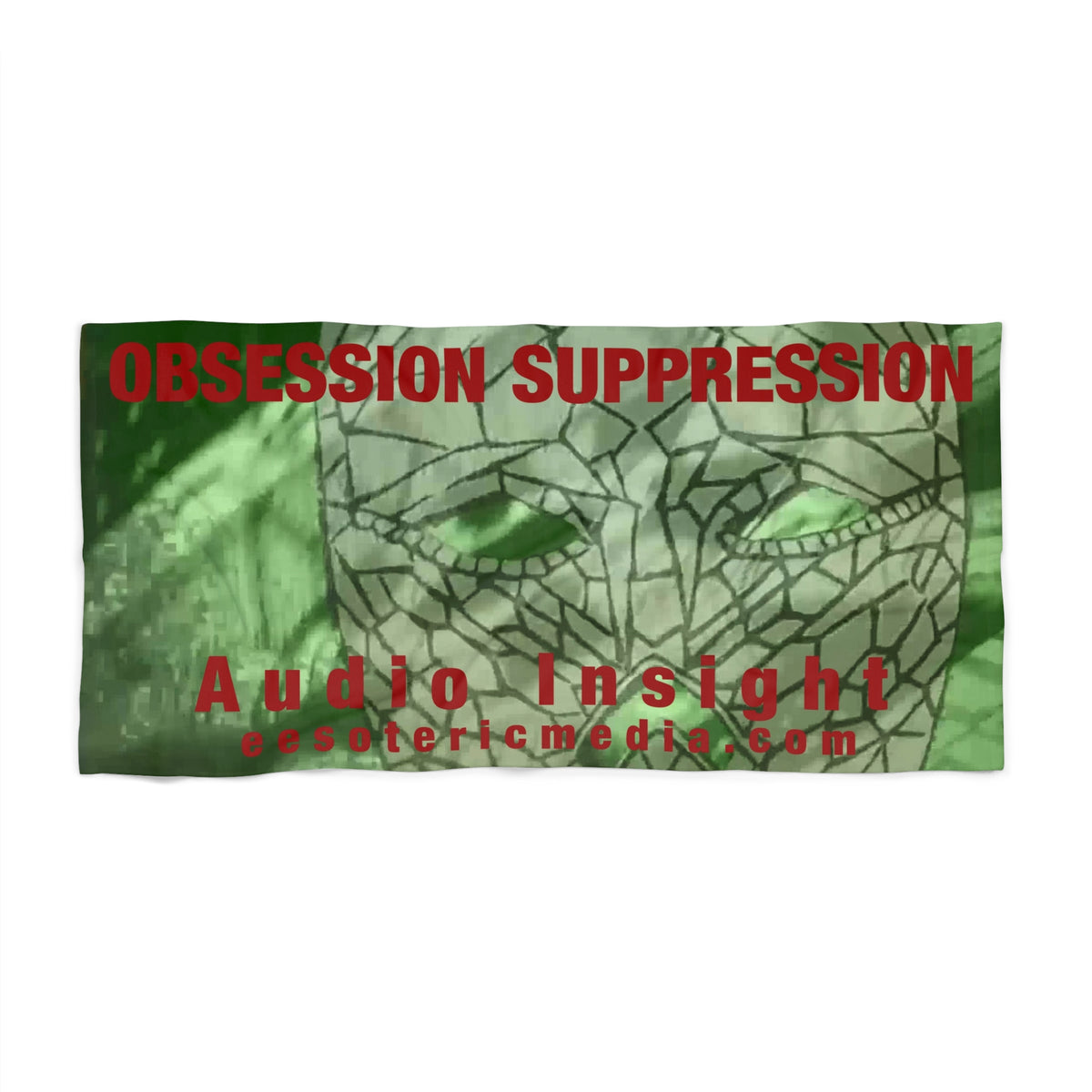 'Obsession Suppression' (Audio Insight) Sci-fi Graphic Beach Towel 60"x30" (150cm x 75cm)