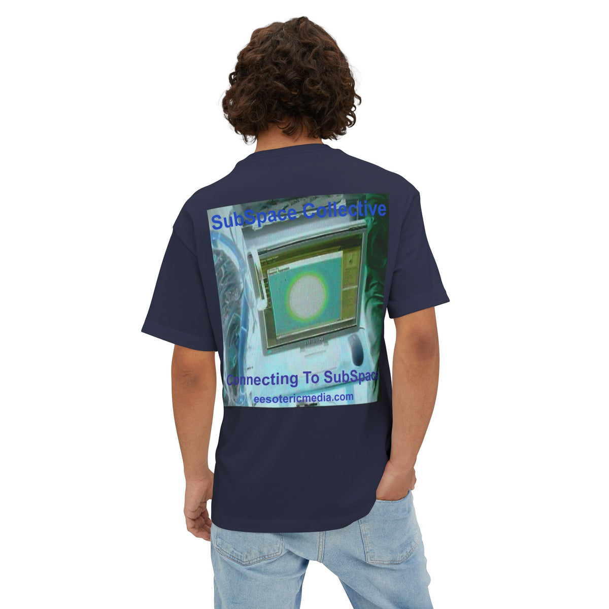 „Connecting To SubSpace" (SubSpace Collective) Retro-TV-Sci-Fi-Oversize-Boxy-T-Shirt