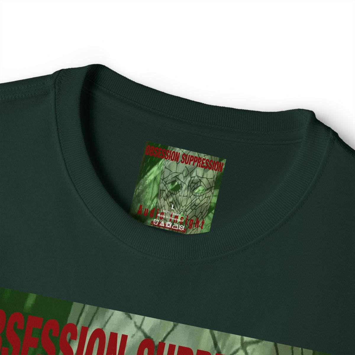 'Obsession Suppression'' ('Audio Insight) Retro Sci Fi Skull Graphic Oversize Boxy T-Shirt