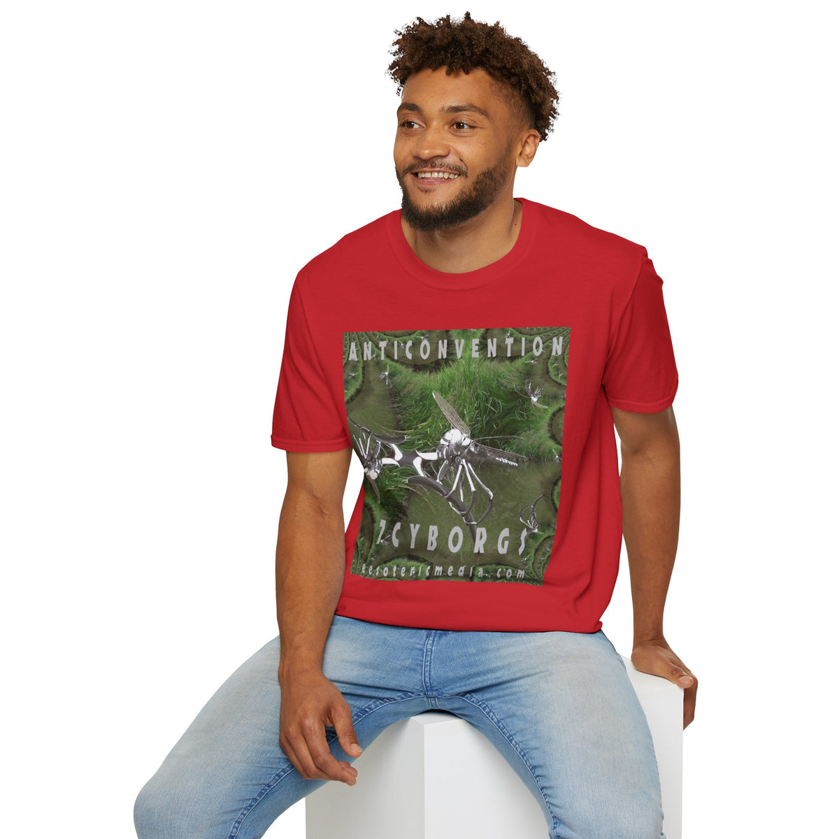 'Anticonvention' (7Cyborgs) Cyber Dragonfly Softstyle Graphic T-Shirt
