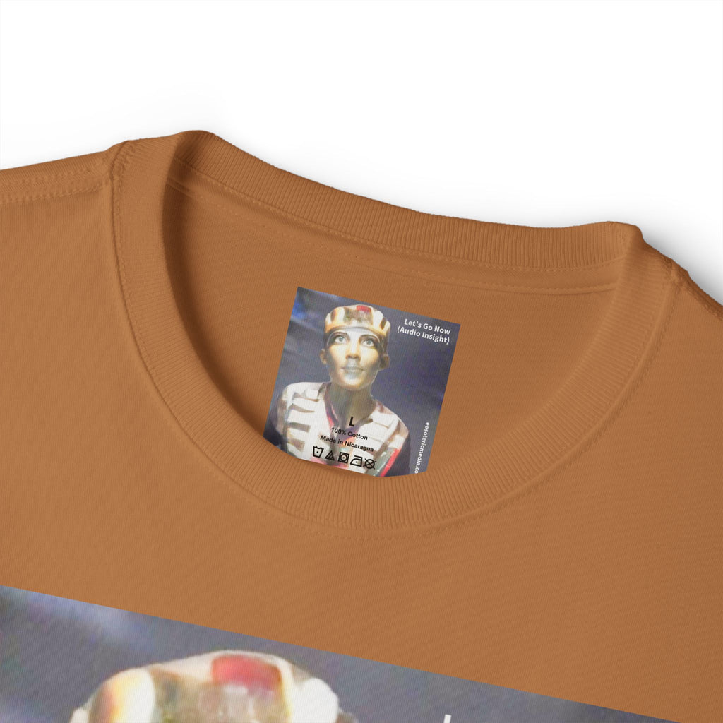 T-shirt oversize à coupe carrée « Let's Go Now » (Audio Insight) au design extraterrestre/antique de science-fiction