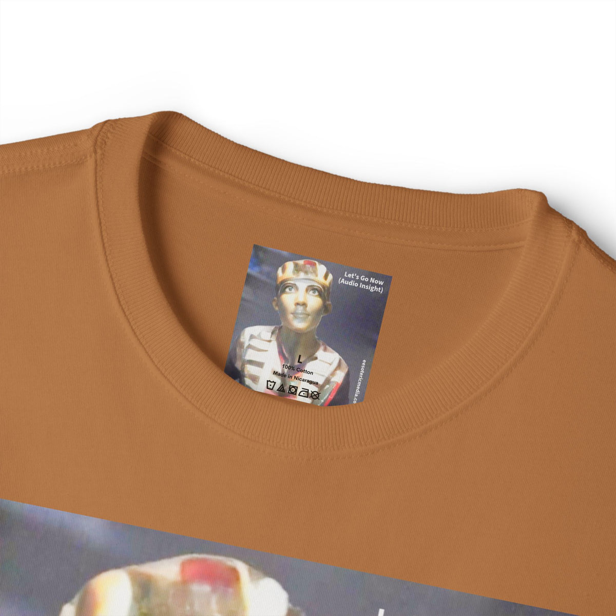 T-shirt oversize à coupe carrée « Let's Go Now » (Audio Insight) au design extraterrestre/antique de science-fiction