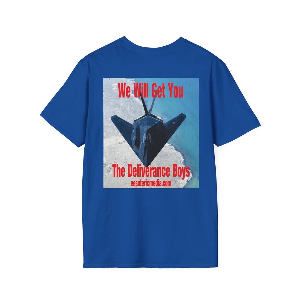 'We Will Get You' (The Deliverance Boys) Stealth Fighter Jet Softstyle Graphic T-Shirt