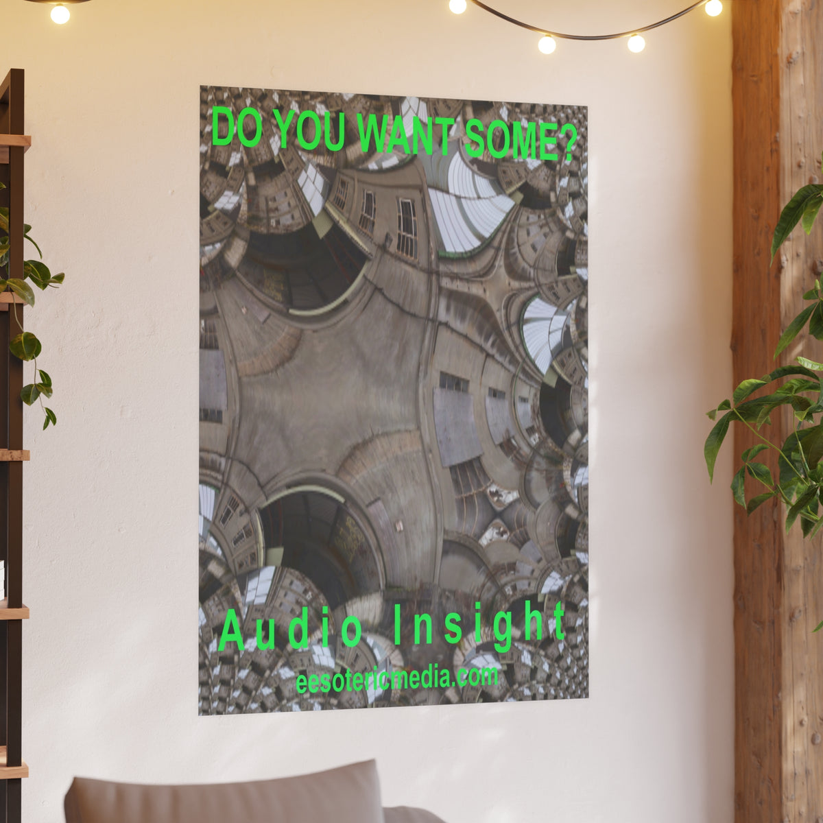 Large 'Do You Want Some?' (Audio Insight) Abstract Architectural Kaleidoscope Art Print 24"x36" (60cm x 90cm)