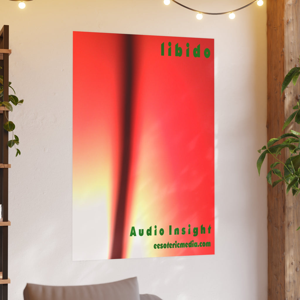 „Libido“ (Audio Insight) Kunstdruck mit surrealen Wirbelmustern, Großformat, 100 × 150 cm