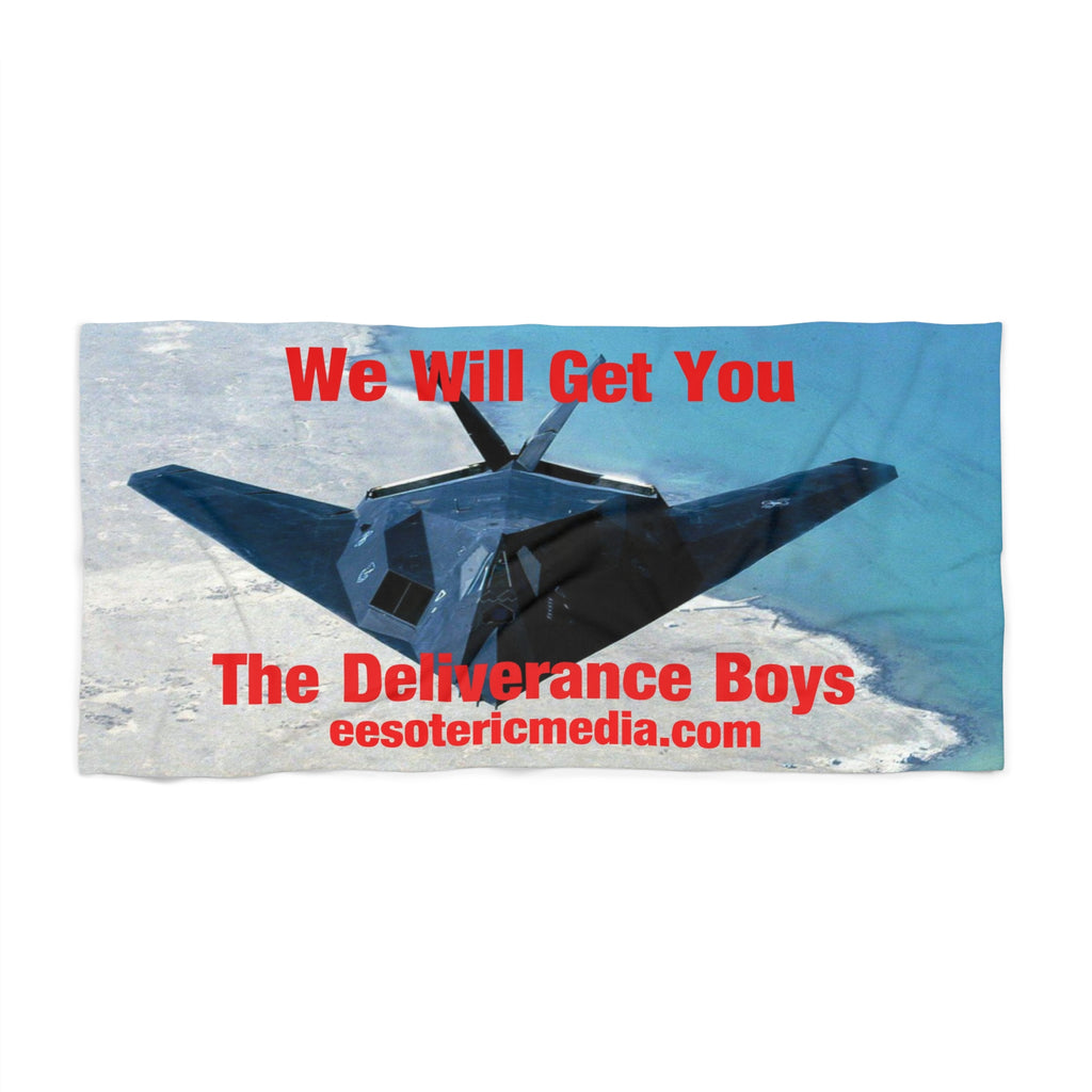 Toalla de Playa Grande 'We Will Get You' (The Deliverance Boys) con Gráfico de Avión Stealth (180cm x 90cm)