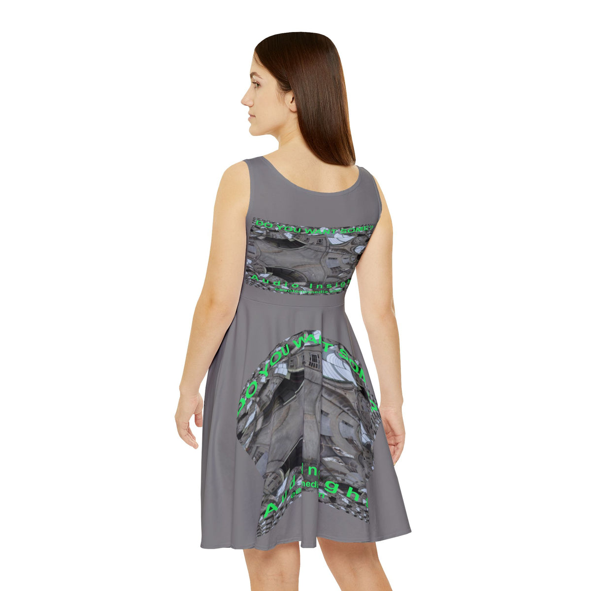 'Do You Want Some?' (Audio Insight) Surreal Kaleidoscope Art Graphic Skater Dress