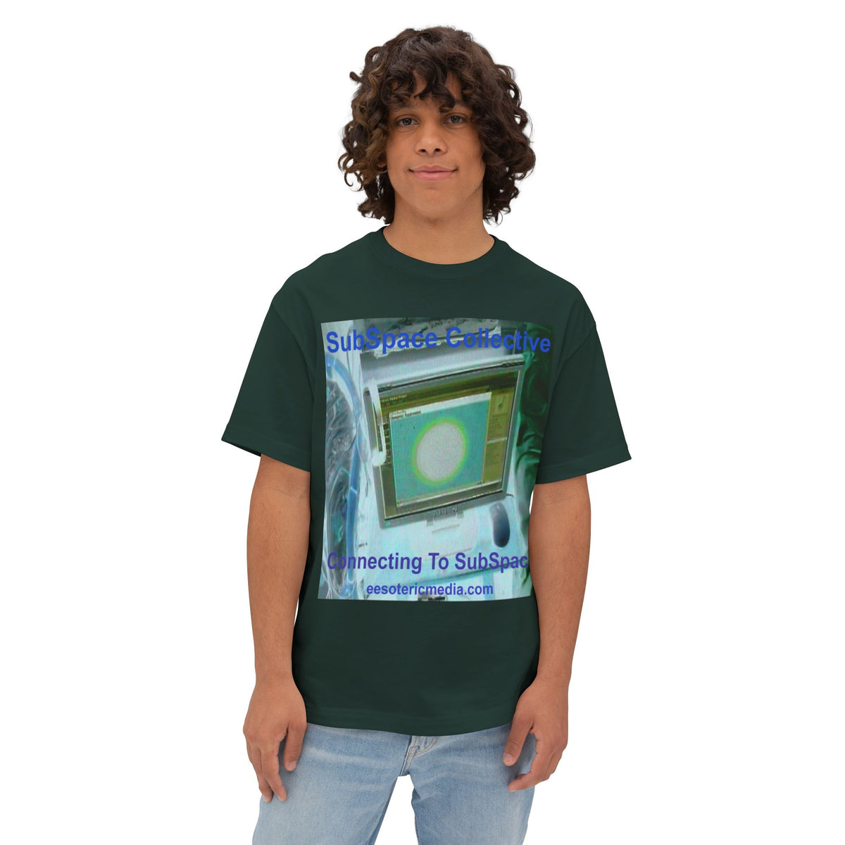 „Connecting To SubSpace" (SubSpace Collective) Retro-TV-Sci-Fi-Oversize-Boxy-T-Shirt