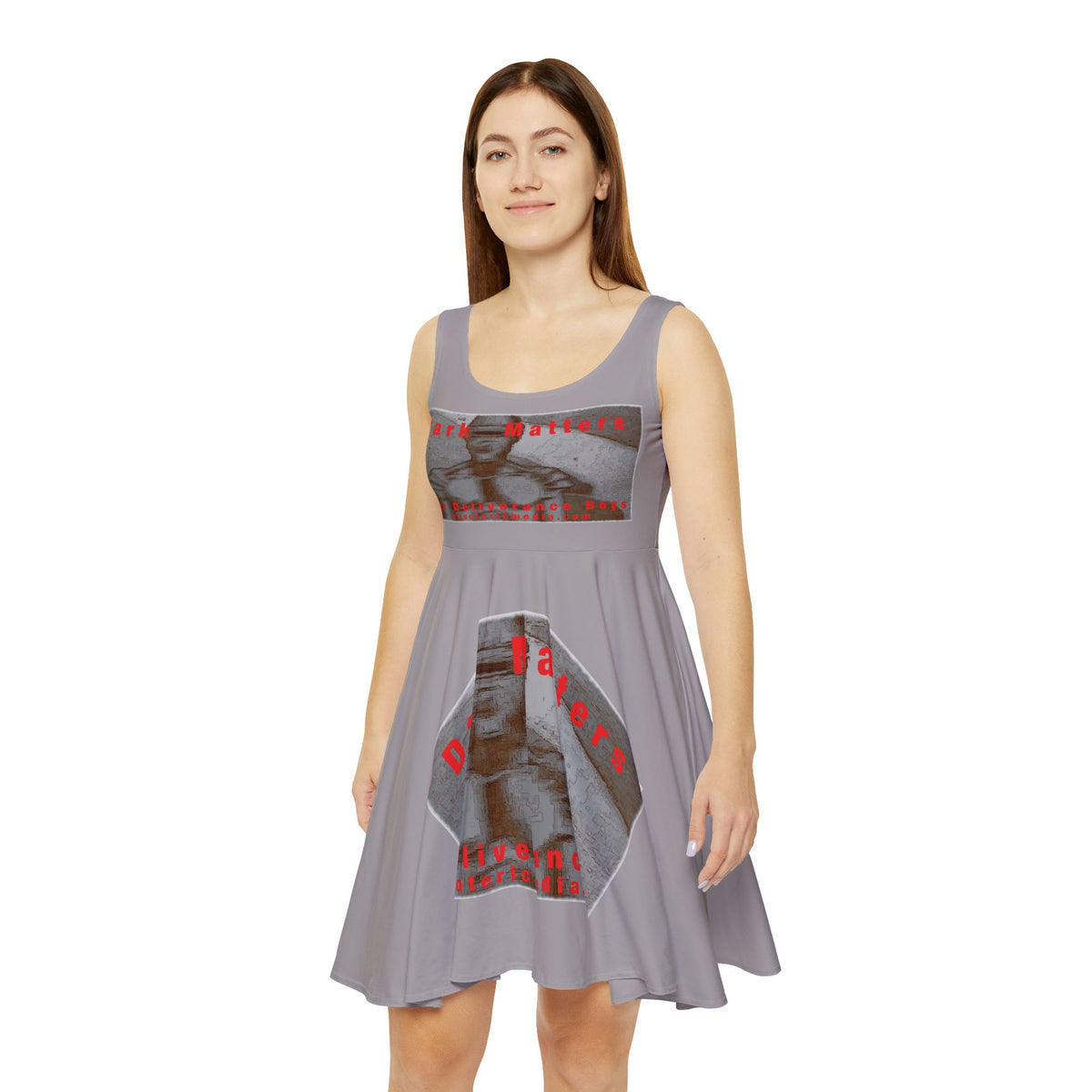 'Dark Matters' (The Deliverance Boys) Retro Robot Graphic Skater Dress