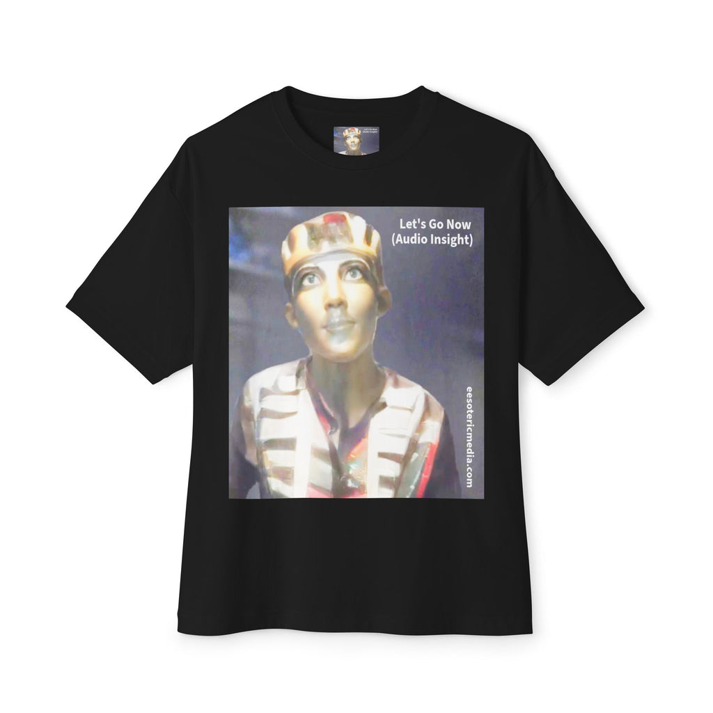 T-shirt oversize à coupe carrée « Let's Go Now » (Audio Insight) au design extraterrestre/antique de science-fiction