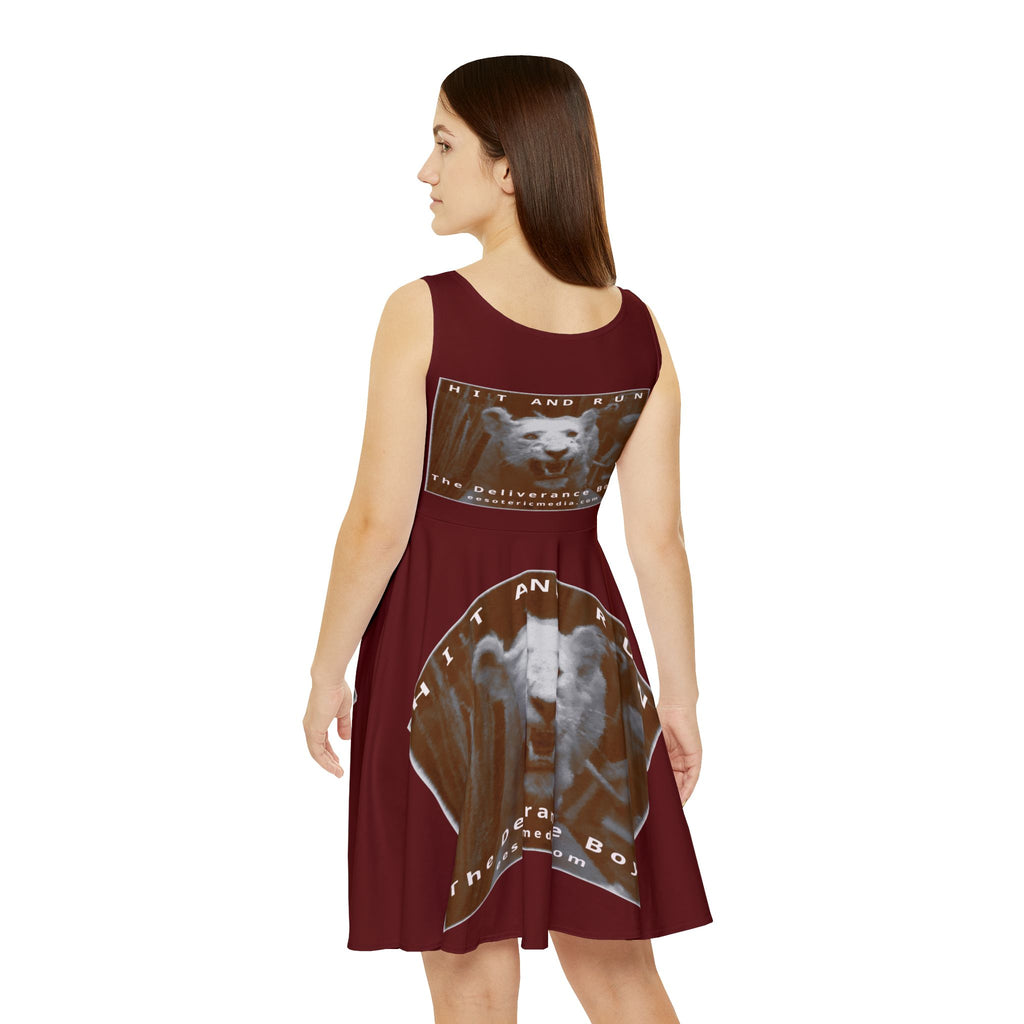 'Hit and Run' (The Deliverance Boys) White Lion Graphic Skater Dress