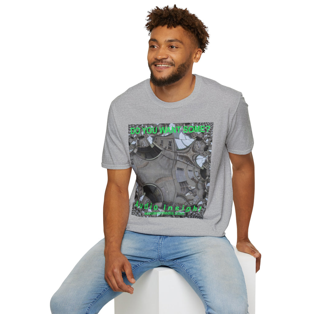 'Do You Want Some?' (Audio Insight) Camiseta Softstyle Gráfica de Arte Surrealista de Caleidoscopio