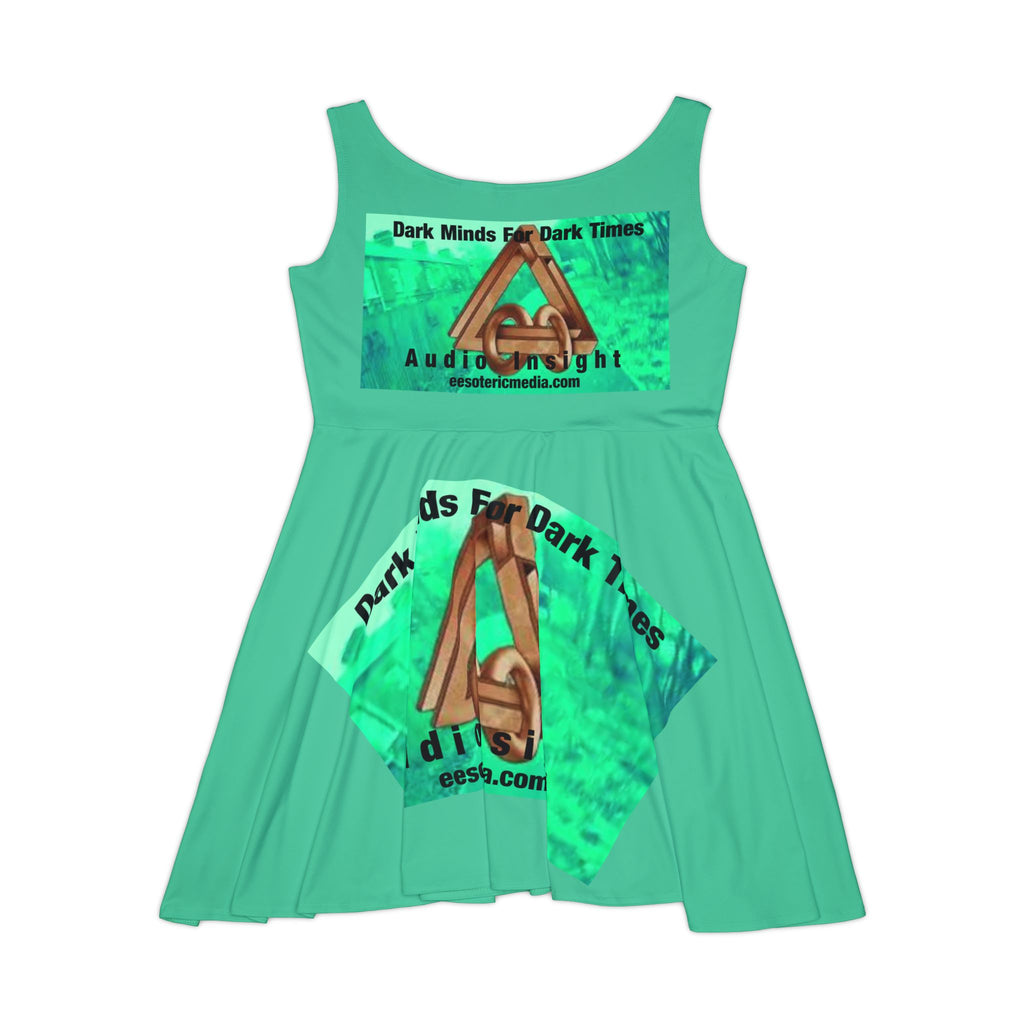 'Dark Minds For Dark Times' (Audio Insight) Vestido Skater Gráfico Futurista
