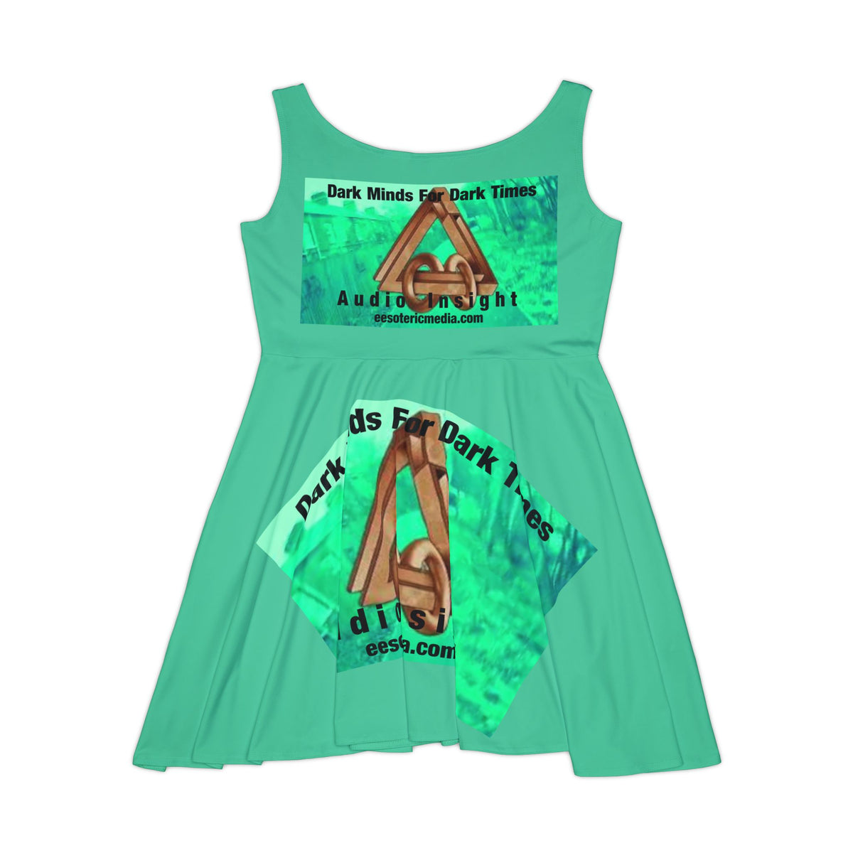 'Dark Minds For Dark Times'  (Audio Insight) Futuristic Graphic Skater Dress