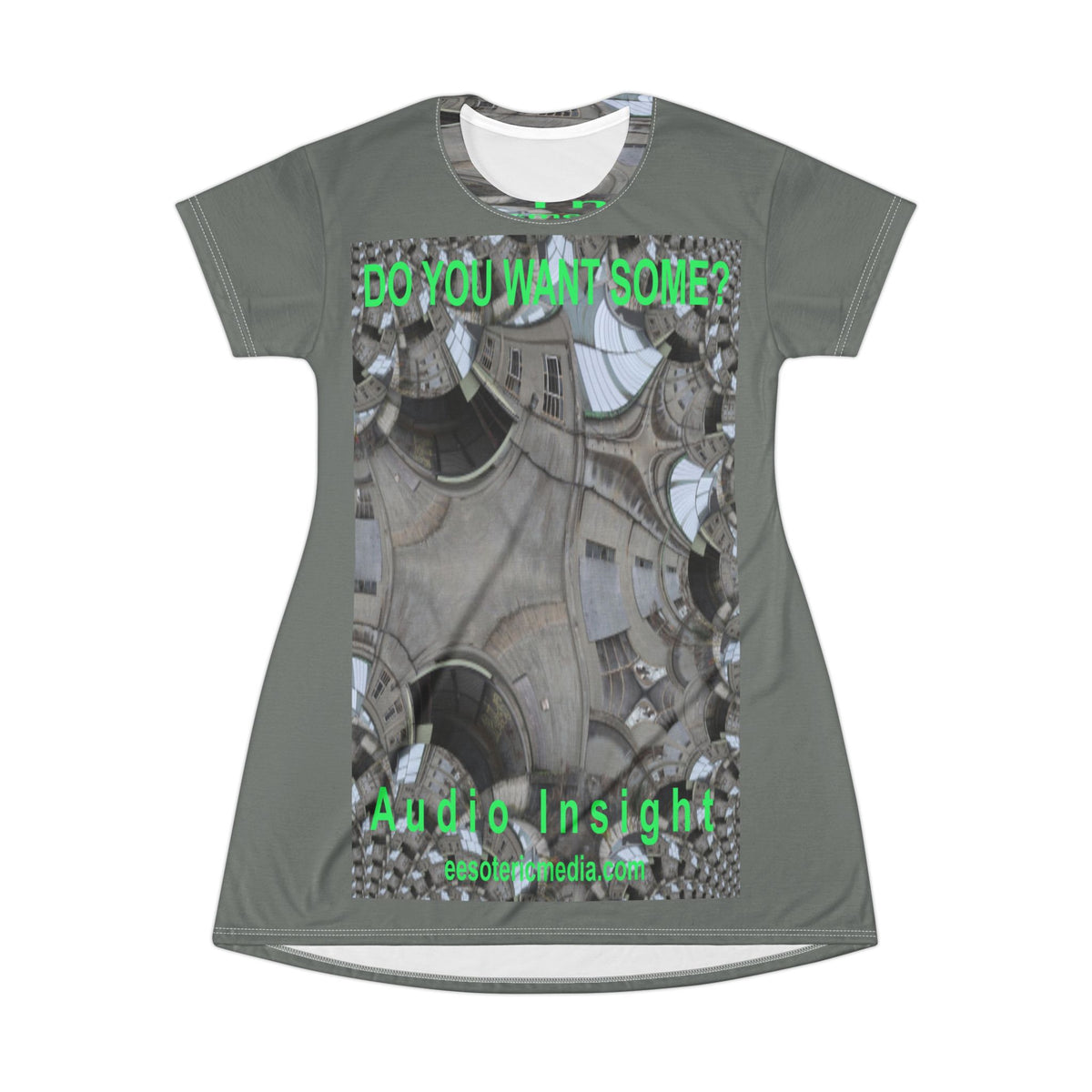'Do You Want Some?' (Audio Insight) Surreal Kaleidoscope Art Graphic T-Dress