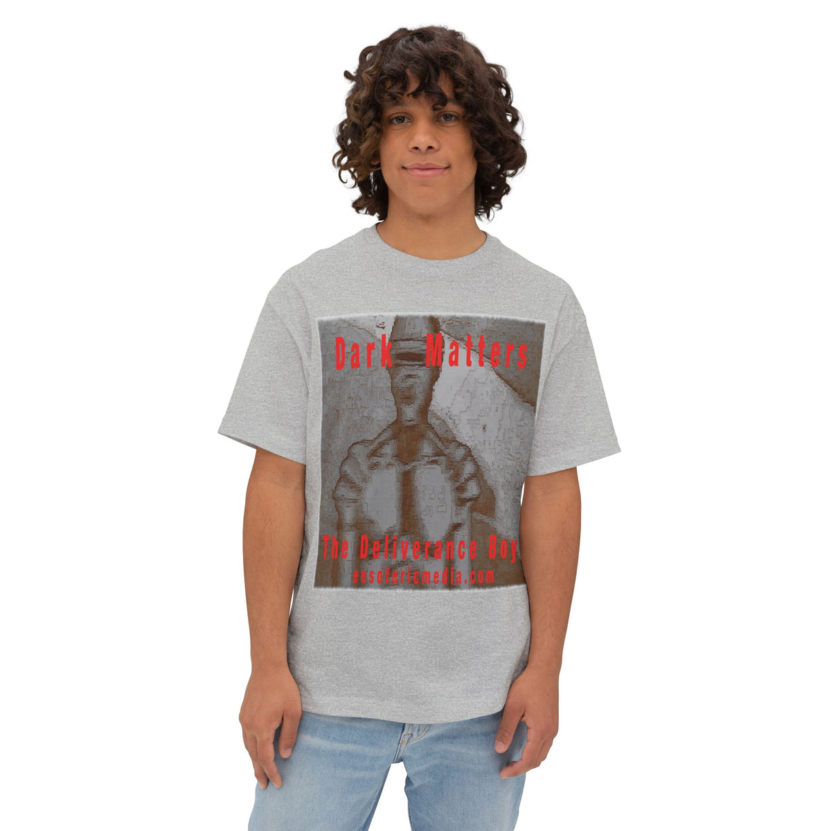 „Dark Matters“ (The Deliverance Boys) Retro-Sci-Fi-Roboter-Grafik-T-Shirt in Oversize-Passform