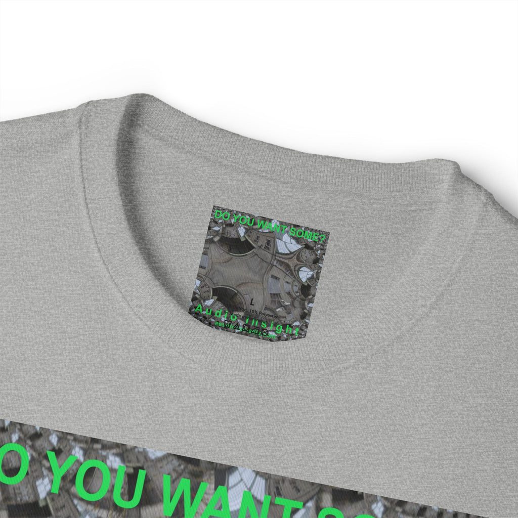 T-shirt oversize à coupe carrée avec graphisme artistique « Surreal Kaleidoscope » (Audio Insight) : « Do You Want Some? »