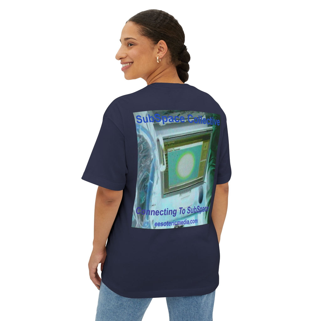 'Connecting To SubSpace' (SubSpace Collective) Camiseta Oversize de Corte Cuadrado Retro de TV y Ciencia Ficción