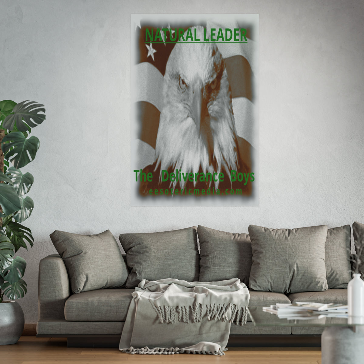„Natural Leader“ (The Deliverance Boys) Kunstdruck mit einem Weißkopfseeadler, Großformat, 100 × 150 cm