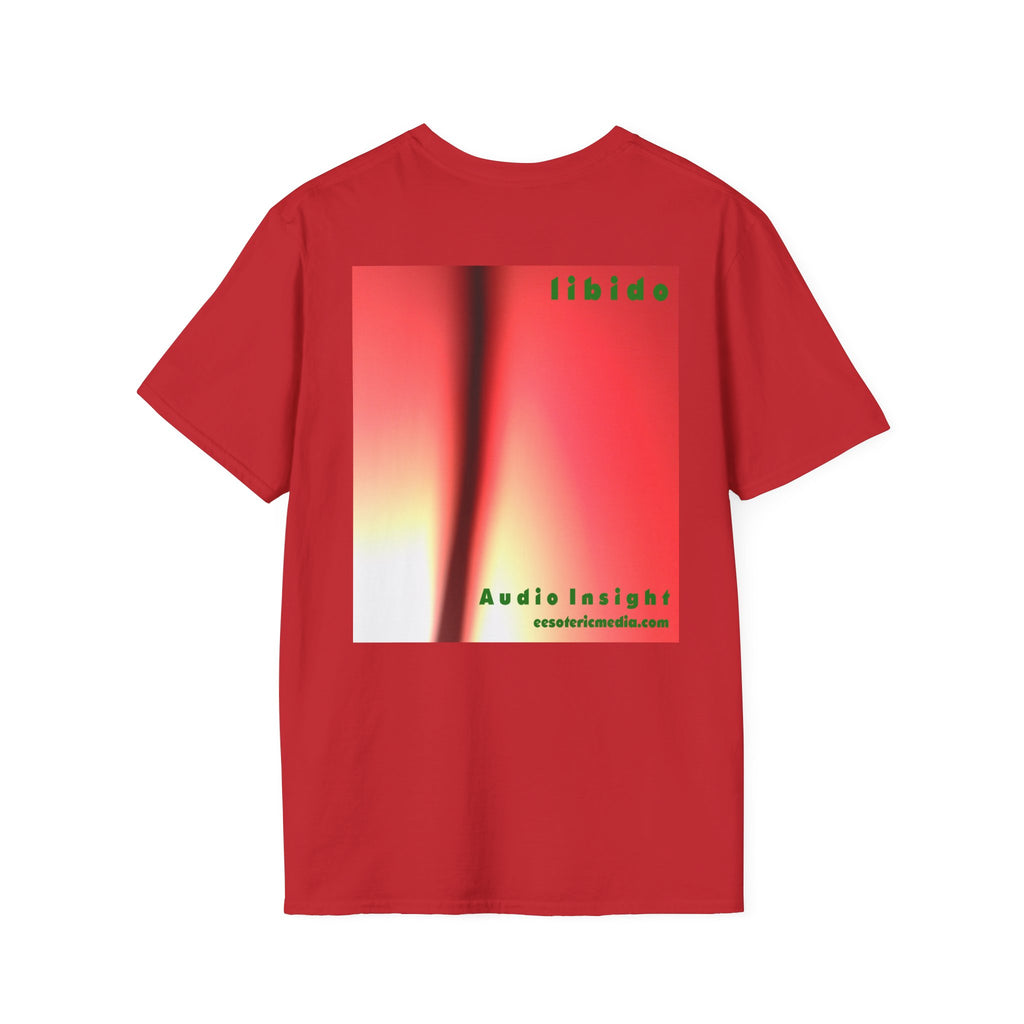 „Libido" (Audio Insight) Surrealistisches, wirbelndes Grafik-T-Shirt im Softstyle