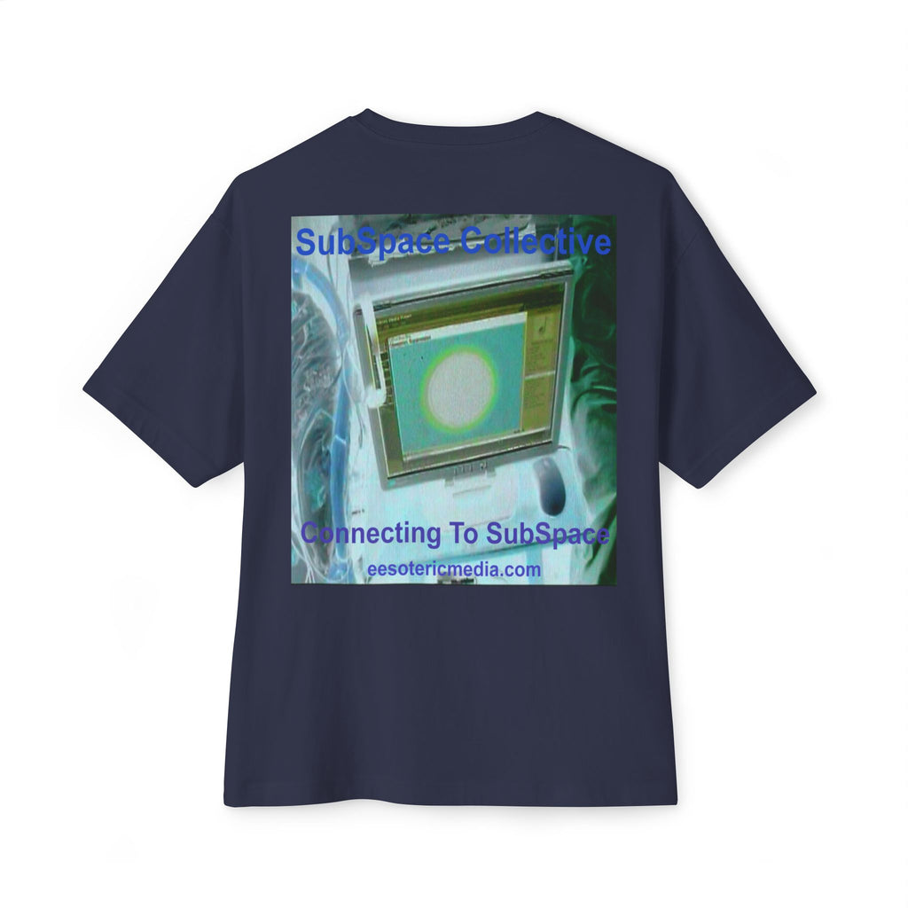 'Connecting To SubSpace' (SubSpace Collective) Camiseta Oversize de Corte Cuadrado Retro de TV y Ciencia Ficción