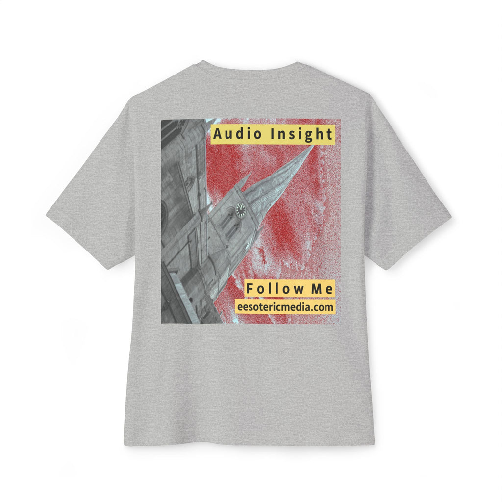 „Follow Me" (Audio Insight) Wetterfestes, raketenförmiges Turm-Design, übergroßes, kastiges T-Shirt