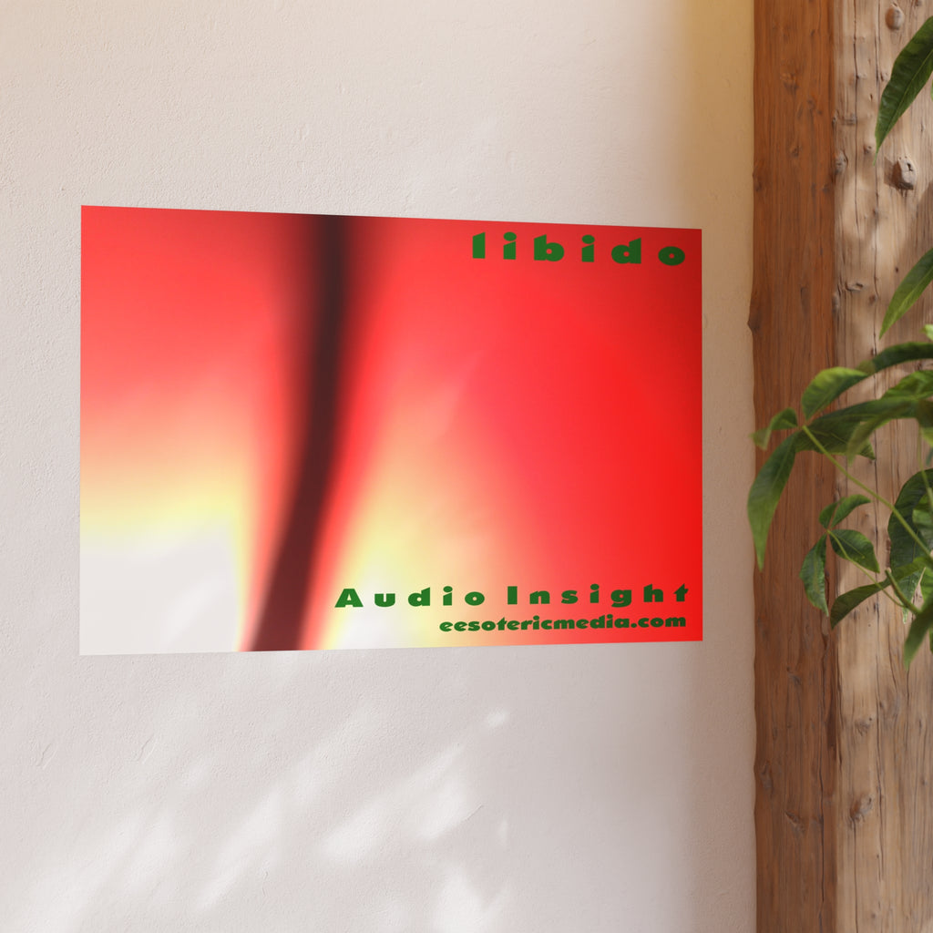 « Libido » (Audio Insight) Impression artistique surréaliste aux formes tourbillonnantes, 90 × 60 cm