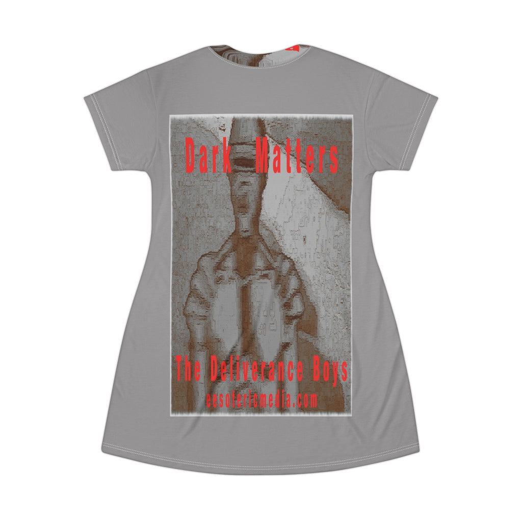 'Dark Matters' (The Deliverance Boys) Vestido Camiseta con Gráfico de Robot Retro Sci‑Fi