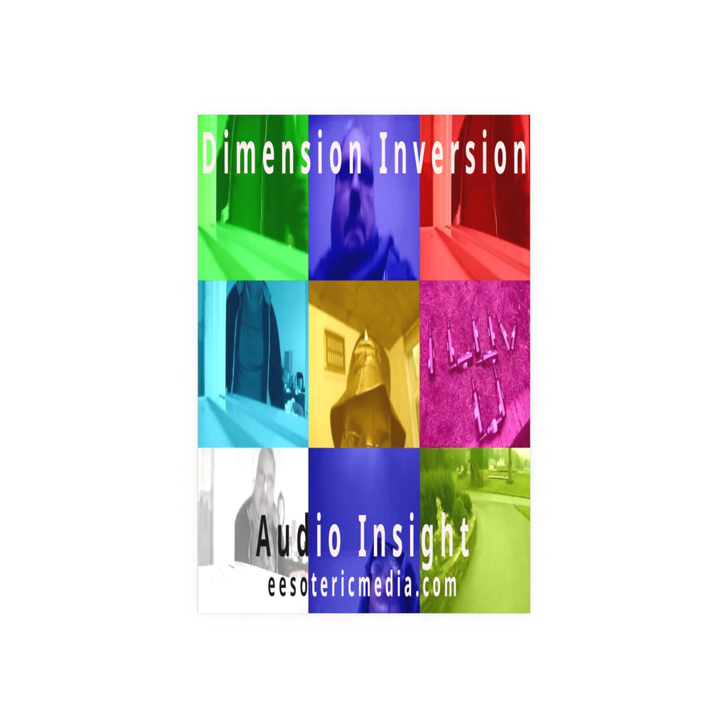 «Dimension Inversion» (Audio Insight) Lámina artística con un collage colorido, gran formato, 100 × 150 cm