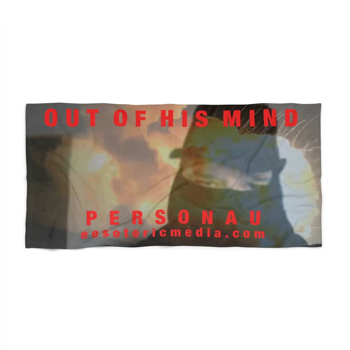 Large 'Out of His Mind' (PersonaU) Disturbed Anonymous Militia Character Beach Towel 72"x36" (180cm x 90cm)