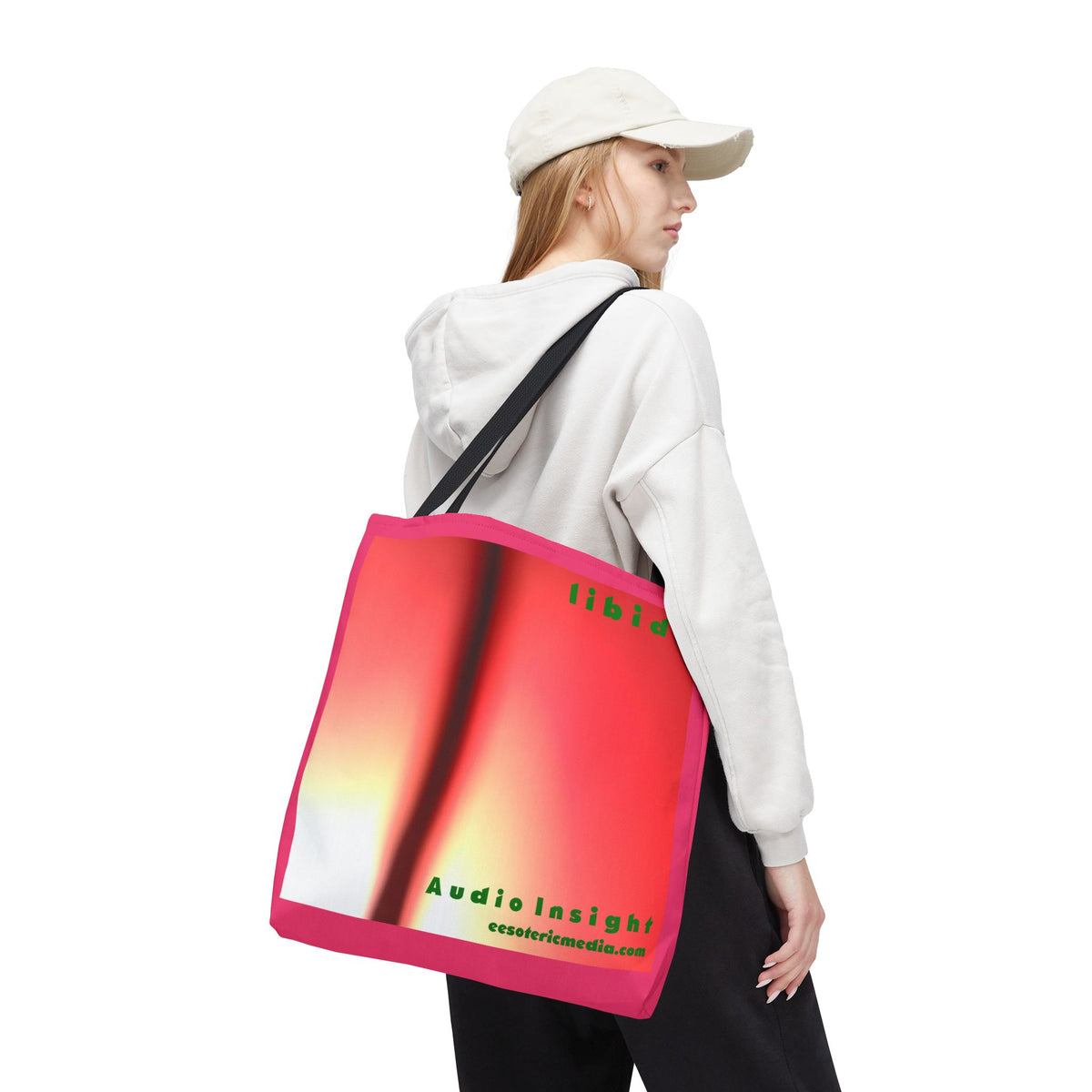 'Libido' (Audio Insight) Surreal Swirling Graphic Tote Bag 18"x18" (45cm x 45cm)