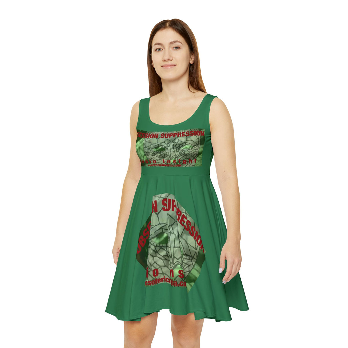 'Obsession Suppression' (Audio Insight) Retro Sci fi Graphic Skater Dress