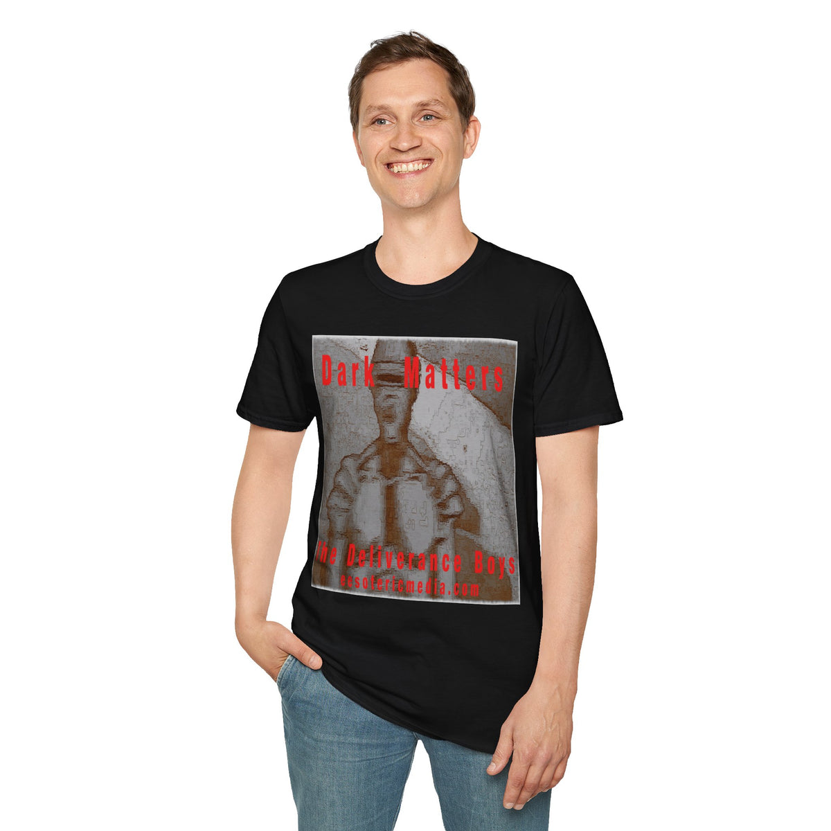 „Dark Matters" (The Deliverance Boys) Sci-Fi Retro-Roboter Softstyle-Grafik-T-Shirt