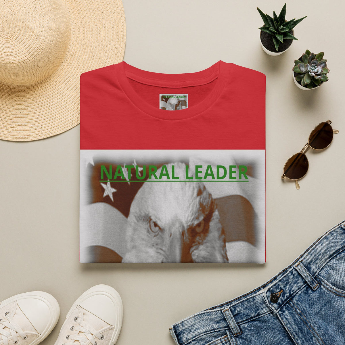 „Natural Leader" (The Deliverance Boys) Weißkopfseeadler-Grafik T-Shirt im klassischen Schnitt