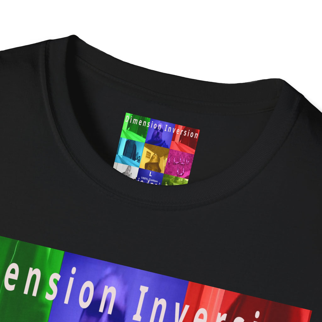 'Dimension Inversion' (Audio Insight) Colorful Surreal Collage Softstyle T-Shirt