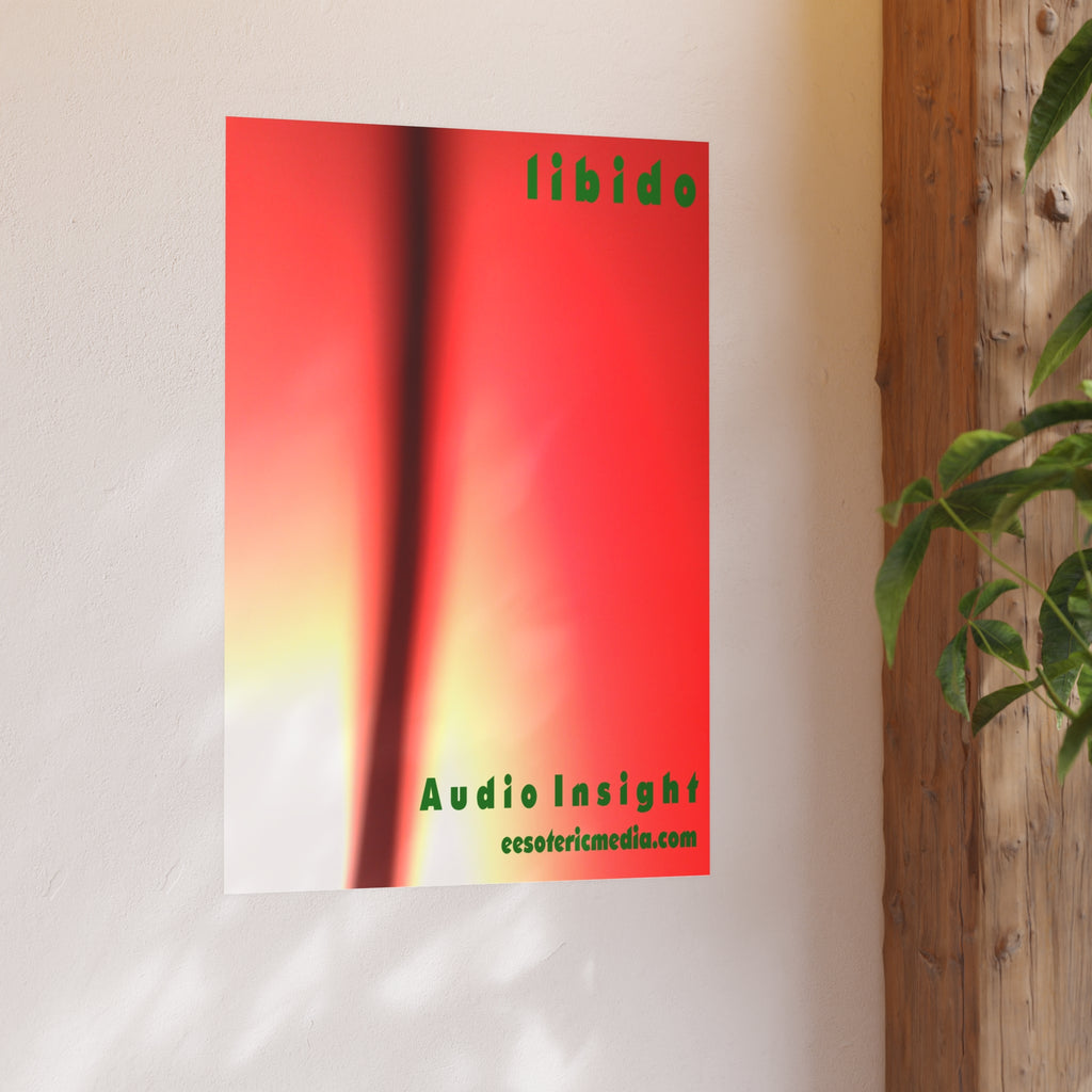 «Libido» (Audio Insight) Lámina artística con formas surrealistas en espiral, 60 × 90 cm