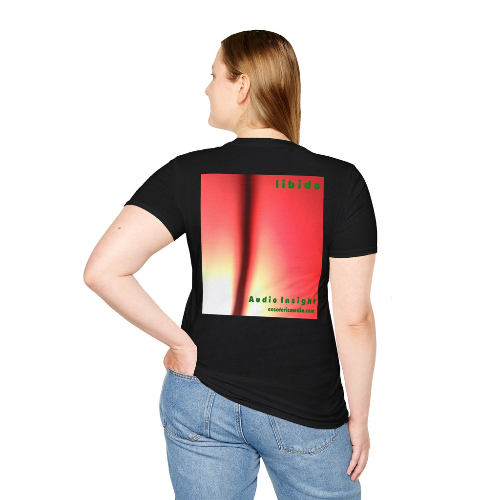 „Libido" (Audio Insight) Surrealistisches, wirbelndes Grafik-T-Shirt im Softstyle