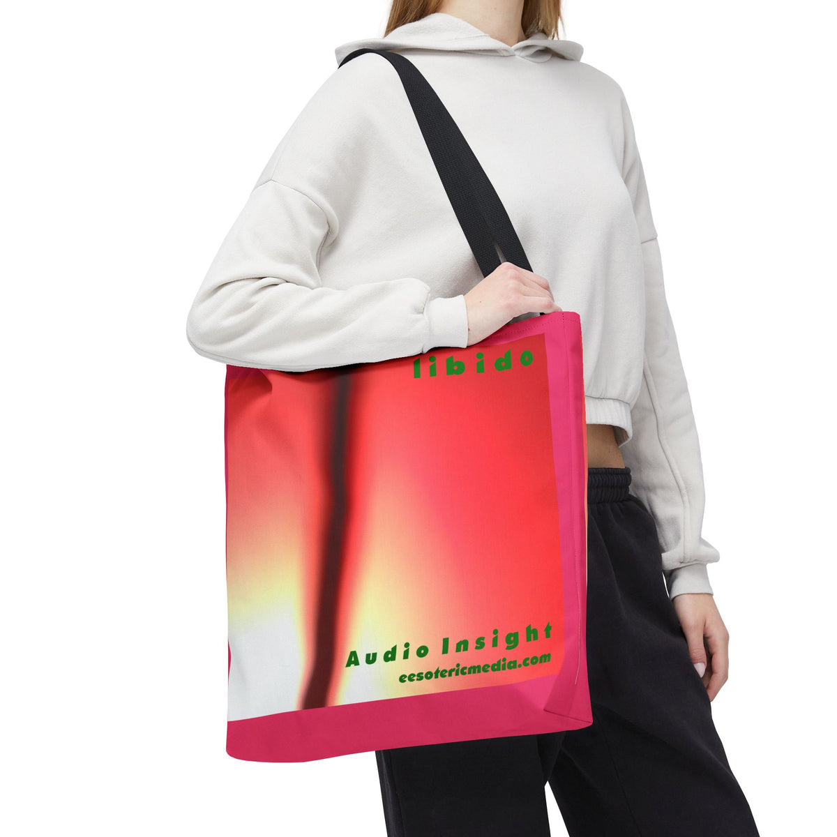 'Libido' (Audio Insight) Surreal Swirling Graphic Tote Bag 18"x18" (45cm x 45cm)