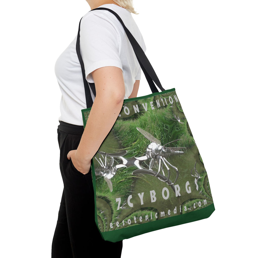'Anticonvention' (7Cyborgs) Bolsa Tote Gráfica Futurista de Libélula(45cm x 45cm)