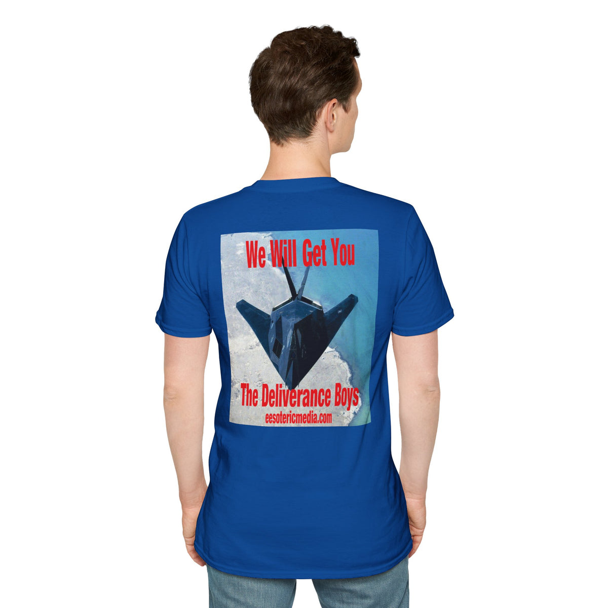 „We Will Get You“ (The Deliverance Boys) Stealth-Kampfjet Softstyle-Grafik-T-Shirt