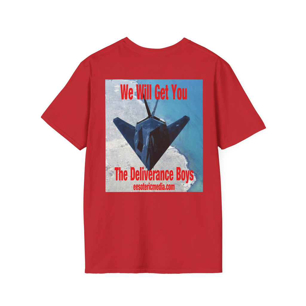 'We Will Get You' (The Deliverance Boys) Stealth Fighter Jet Softstyle Graphic T-Shirt