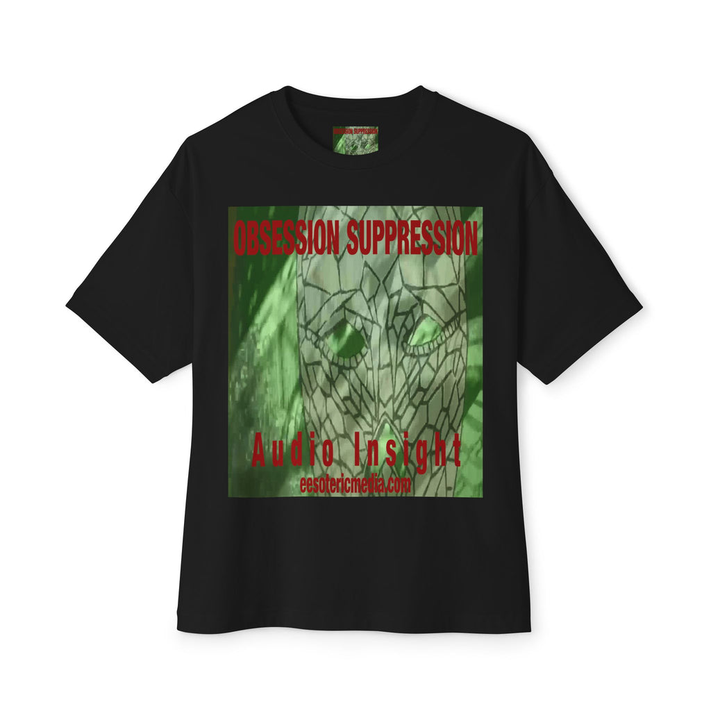 'Obsession Suppression' (Audio Insight) レトロSFスカル グラフィック オーバーサイズ ボックスTシャツ
