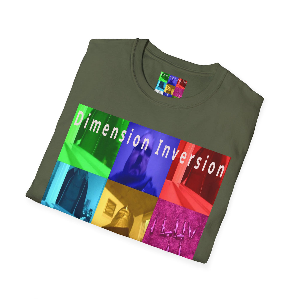 'Dimension Inversion' (Audio Insight) Colorful Surreal Collage Softstyle T-Shirt